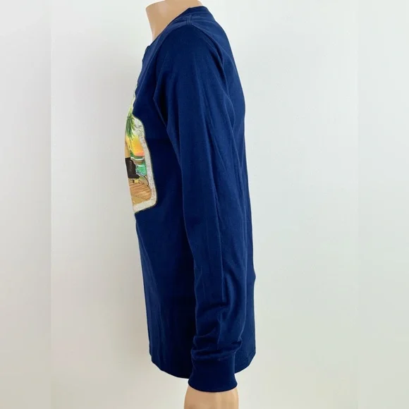 The Easy Life "Easy Does it" Long Sleeve Navy Blue T-shirt, Men's Size Small - Picture 5 of 11